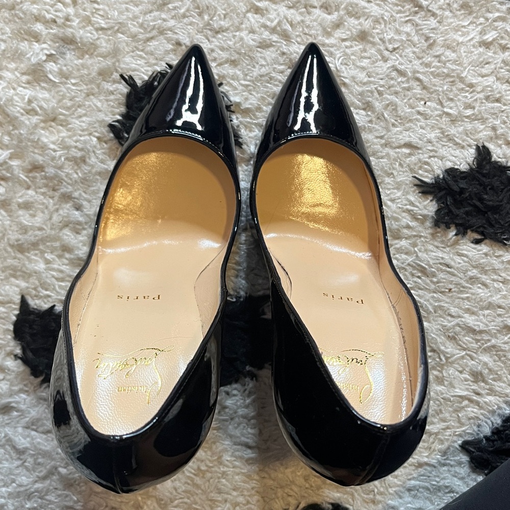 Christian Louboutin size 37.5 so Kate 120 Glossy Black Stiletto Heels - Picture 5 of 12